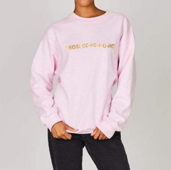 NWT Skinny Dip London Holiday Prosecc-ho-ho-ho Jumper Sweatshirt sz L - Picture 2 of 4